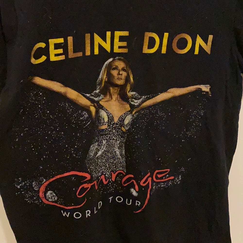 Celine Dion Courage World Tour Merchandise tshirt
